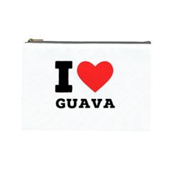 I Love Guava  Cosmetic Bag (large) by ilovewhateva