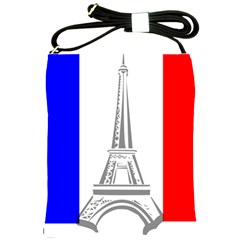 Eiffel-tower-france-flag-tower- Shoulder Sling Bag by 99art