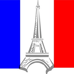 Eiffel-tower-france-flag-tower- Play Mat (rectangle) by 99art