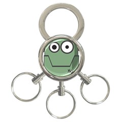 Cartoon-cute-frankenstein-halloween 3-ring Key Chain by 99art