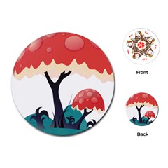 Tree-art-trunk-artwork-cartoon Playing Cards Single Design (round) by 99art