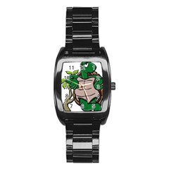 Amphibian-animal-cartoon-reptile Stainless Steel Barrel Watch by 99art