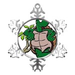 Amphibian-animal-cartoon-reptile Metal Small Snowflake Ornament Front
