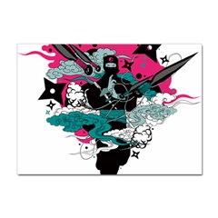 Japan Ninja-japanese-samurai-color- Sticker A4 (100 Pack)
