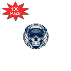 Skull Drawing 1  Mini Buttons (100 Pack)  by 99art