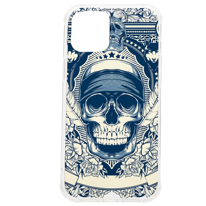 Skull Drawing iPhone 12 Pro max TPU UV Print Case