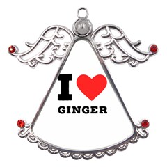 I Love Ginger Metal Angel With Crystal Ornament by ilovewhateva