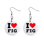 I love fig  Mini Button Earrings