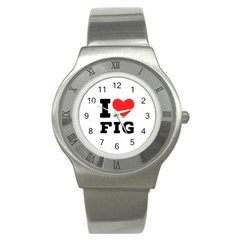 I Love Fig  Stainless Steel Watch by ilovewhateva