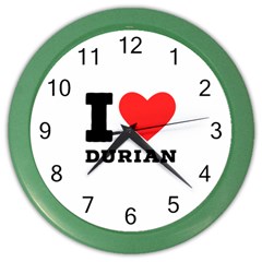 I Love Durian Color Wall Clock by ilovewhateva