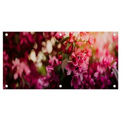 Pink Flower Banner And Sign 4  X 2 