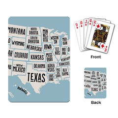 Black White Usa Map States Playing Cards Single Design (rectangle) by B30l