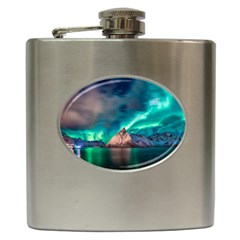 Amazing Aurora Borealis Colors Hip Flask (6 Oz)