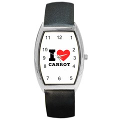 I Love Carrots  Barrel Style Metal Watch by ilovewhateva