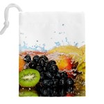 Variety Of Fruit Water Berry Food Splash Kiwi Grape Drawstring Pouch (5XL) Back