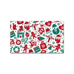 Background Vector Texture Christmas Winter Pattern Seamless Sticker (Rectangular)