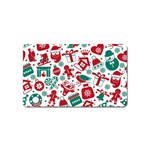 Background Vector Texture Christmas Winter Pattern Seamless Magnet (Name Card)
