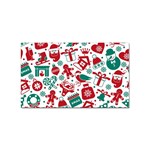 Background Vector Texture Christmas Winter Pattern Seamless Sticker Rectangular (10 pack)