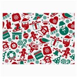 Background Vector Texture Christmas Winter Pattern Seamless Large Glasses Cloth (2 Sides)