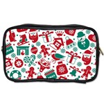 Background Vector Texture Christmas Winter Pattern Seamless Toiletries Bag (Two Sides)