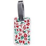 Background Vector Texture Christmas Winter Pattern Seamless Luggage Tag (one side)