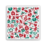 Background Vector Texture Christmas Winter Pattern Seamless Memory Card Reader (Square)