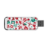 Background Vector Texture Christmas Winter Pattern Seamless Portable USB Flash (Two Sides)