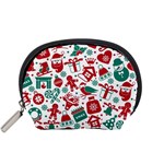 Background Vector Texture Christmas Winter Pattern Seamless Accessory Pouch (Small)