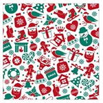 Background Vector Texture Christmas Winter Pattern Seamless Square Satin Scarf (36  x 36 )