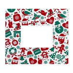 Background Vector Texture Christmas Winter Pattern Seamless White Wall Photo Frame 5  x 7 