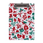 Background Vector Texture Christmas Winter Pattern Seamless A5 Acrylic Clipboard