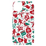 Background Vector Texture Christmas Winter Pattern Seamless iPhone 14 Plus Black UV Print Case
