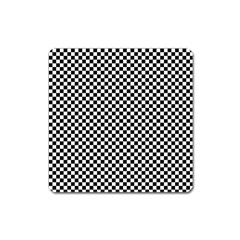 Black And White Checkerboard Background Board Checker Square Magnet