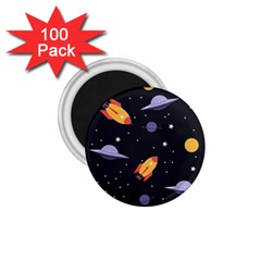 Cosmos Rockets Spaceships Ufos 1 75  Magnets (100 Pack)  by Cowasu