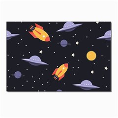 Cosmos Rockets Spaceships Ufos Postcard 4 x 6  (pkg Of 10)