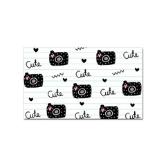 Cute Cameras Doodles Hand Drawn Sticker Rectangular (10 Pack) by Cowasu