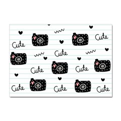 Cute Cameras Doodles Hand Drawn Sticker A4 (100 Pack) by Cowasu