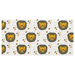 Lion Heads Pattern Design Doodle Banner and Sign 4  x 2 