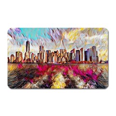 New York Skyline Manhattan City Magnet (rectangular) by Cowasu