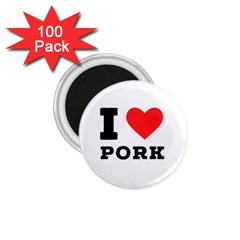 I Love Pork  1 75  Magnets (100 Pack)  by ilovewhateva