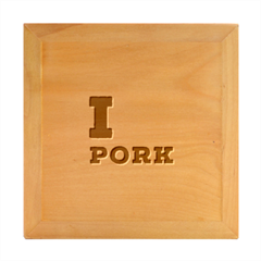 I Love Pork  Wood Photo Frame Cube by ilovewhateva