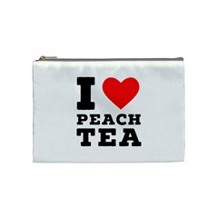 I Love Peach Tea Cosmetic Bag (medium) by ilovewhateva