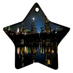 New York Night Central Park Skyscrapers Skyline Ornament (Star)