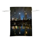 New York Night Central Park Skyscrapers Skyline Lightweight Drawstring Pouch (L)