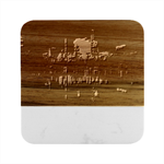 New York Night Central Park Skyscrapers Skyline Marble Wood Coaster (Square)