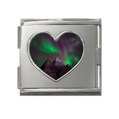 Fantasy Pyramid Mystic Space Aurora Mega Link Heart Italian Charm (18mm) by Cowasu