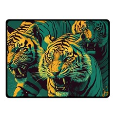 Tiger Two Sides Fleece Blanket (small) by danenraven