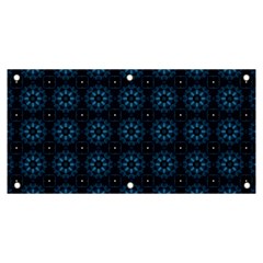 Blue Floral Pattern Geometric Pattern Banner And Sign 6  X 3  by danenraven