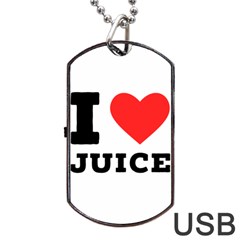 I Love Juice Dog Tag Usb Flash (two Sides) by ilovewhateva