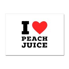 I Love Peach Juice Crystal Sticker (a4) by ilovewhateva